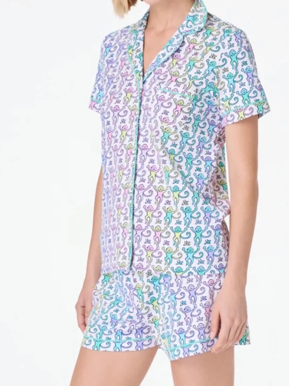 Roller Rabbit Disco Monkey Polo Pajama Top